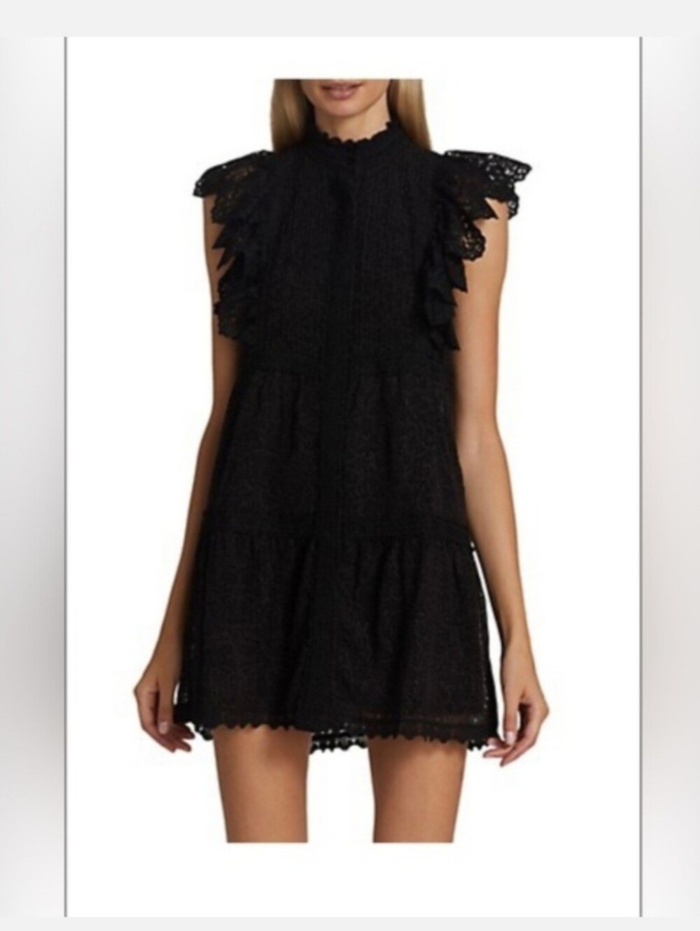 Alice + Olivia Pimmy Ruffle Lace Dress